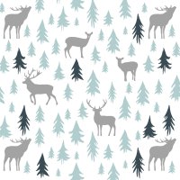 Servietten 24x24 cm - Earth Xmas