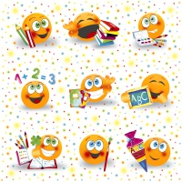 Servietten 33x33 cm - School fun