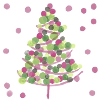 Servietten 33x33 cm - Bauble tree