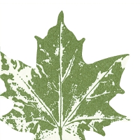 Gestanzte Servietten - Maple leaf green