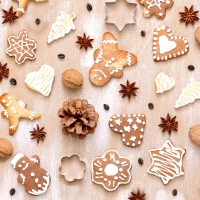 Servietten 33x33 cm - Christmas cookies