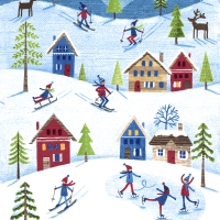 Servietten 33x33 cm - Winter sports