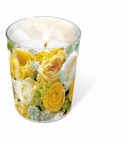 Glaskerze - Glaskerze Bouquet of roses