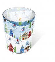 Glaskerze - Winter sports