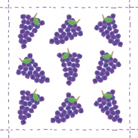 Servietten 25x25 cm - Fashion Grapes allover purple