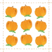 Servietten 25x25 cm - Fashion Pumpkin allover *