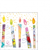 Servietten 25x25 cm - Birthday Candles