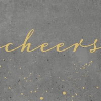 Servietten 25x25 cm - Cheers anthracite