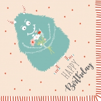 Servietten 33x33 cm - Happy Monster