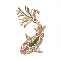 Servietten 33x33 cm - Green Koi Servietten 33x33 cm - Green Koi