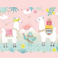 Servietten 33x33 cm - Pastel Llamas Servietten 33x33 cm - Pastel Llamas