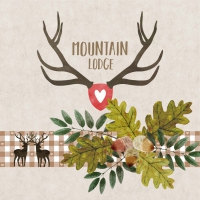Servietten 33x33 cm - Mountain Lodge beige