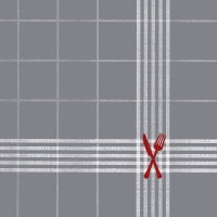 Servietten 33x33 cm - Cuisine taupe 