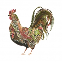 Servietten 33x33 cm - Green Rooster Servietten 33x33 cm - Green Rooster