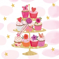 Servietten 33x33 cm - Happy Cupcakes Servietten 33x33 cm - Happy Cupcakes