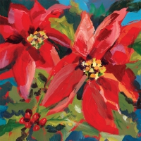 Servietten 25x25 cm - Poinsettia Musée