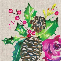 Servietten 33x33 cm - Pretty Winter Blossoms