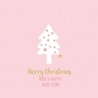 Servietten 33x33 cm - Tree rosé