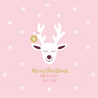 Servietten 33x33 cm - Deer rosé