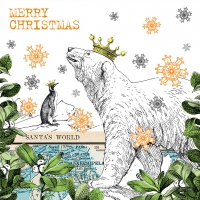 Servietten 33x33 cm - Icy Christmas