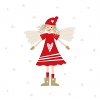 Servietten 33x33 cm - Lucy red