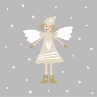 Servietten 33x33 cm - Lucy silver