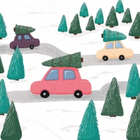 Servietten 33x33 cm - X-Mas Delivery