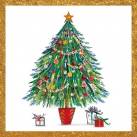 Servietten 33x33 cm - Christmas Tree
