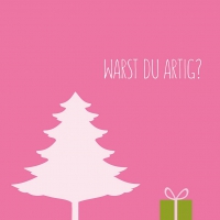 Servietten 33x33 cm - Warst Du artig