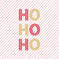 Servietten 33x33 cm - Ho Ho Ho