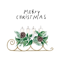 Servietten 33x33 cm - Sleighbells Ring