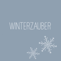 Servietten 33x33 cm - Winterzauber blau