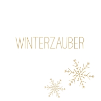 Servietten 33x33 cm - Winterzauber gold