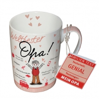Porzellan-Tasse - Weltbester Opa