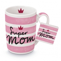 Porzellan-Tasse - Super Mom
