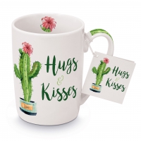 Porzellan-Tasse - Hugs & Kisses Porzellan-Tasse - Hugs & Kisses