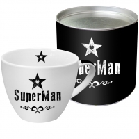 Porzellan-Tasse - SuperMan black