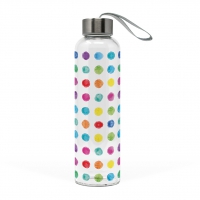 Glasflasche - Aquarell Dots