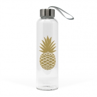 Glasflasche - Pineapple real gold