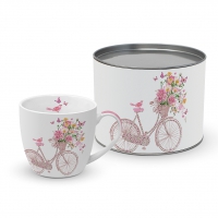 Porzellan-Tasse - Happy Bike