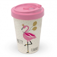 Bamboo mug To-Go - Pretty Flamingo