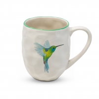 Porzellan-Henkelbecher - Organic Tropical Hummingbird