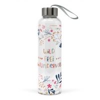 Glasflasche - Wild, Frei, Wundervoll Glasflasche - Wild, Frei, Wundervoll