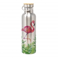 Edelstahl Trinkflasche - Tropical Flamingo Edelstahl Trinkflasche - Tropical Flamingo