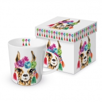 Porzellan-Henkelbecher - Hey!