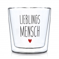 Doppelwand Glas 0,3 L - Lieblingsmensch Doppelwand Glas 0,3 L - Lieblingsmensch