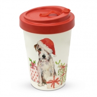 Bamboo mug To-Go - Christmas Pup Travel Mug Bamboo mug To-Go - Christmas Pup Travel Mug