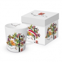 Porzellan-Henkelbecher - Artisan Cat Trend GB