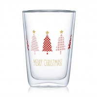 Doppelwand Glas 0,4 L - Tree Parade Latte MacchiatoDW