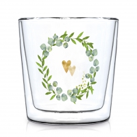 Doppelwand Glas 0,3 L - Two Hearts Trendglas DW